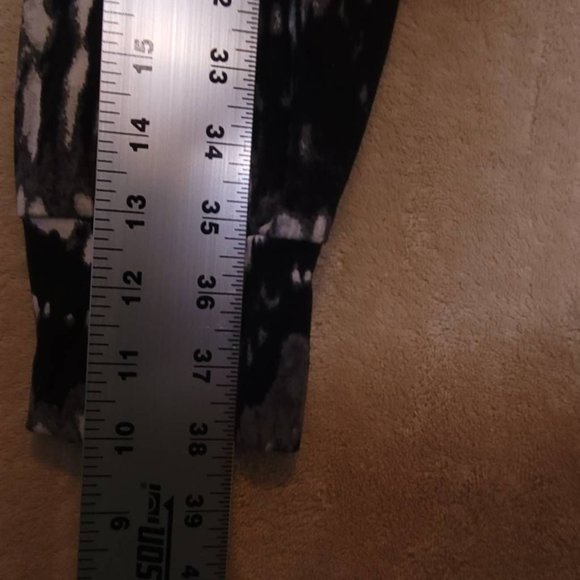 Bcbgeneration Womens Jogger Pants Black High Rise Stretch Adjustable Tie Dye‎ L - Picture 8 of 10